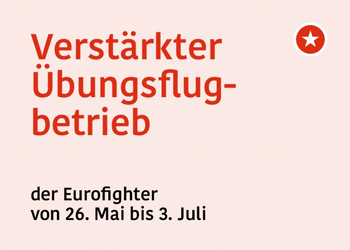 Verstärkter Übungsflugbetrieb der Eurofighter